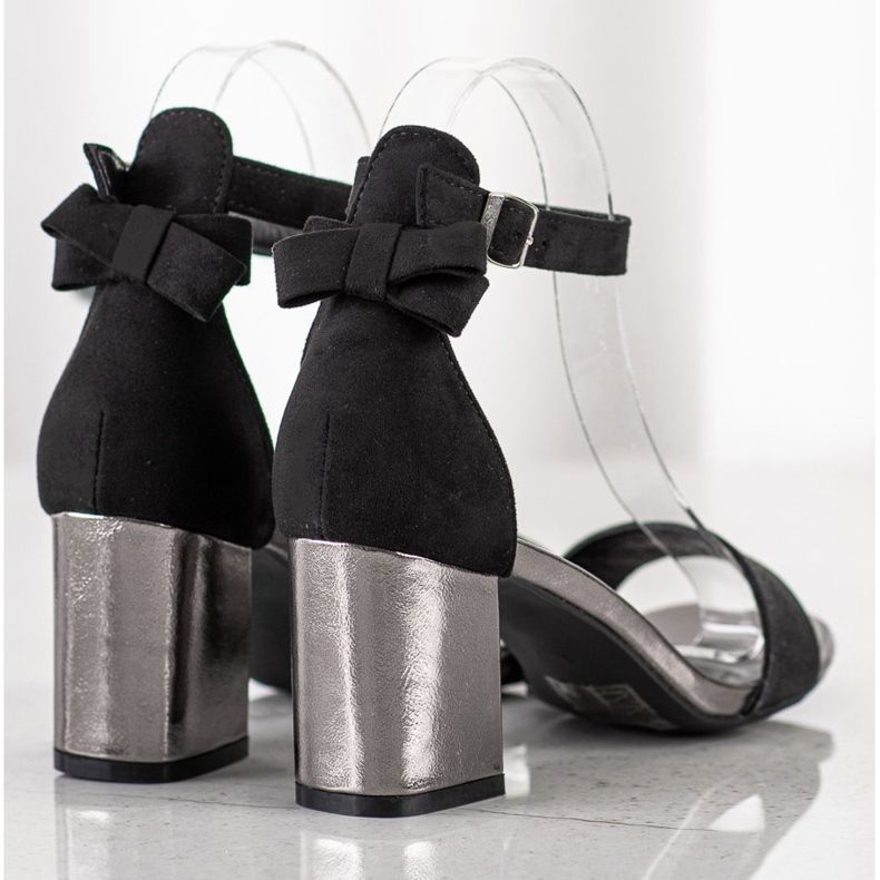 Sandalias Con Lazo VINCEZA negro 1