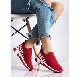 Filippo Zapatillas de deporte sin cordones de moda rojo 3