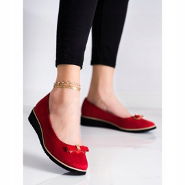 Goodin Zapatos rojos con un lazo 3