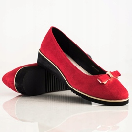 Goodin Zapatos rojos con un lazo 1