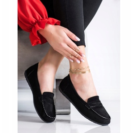 Super Me Mocasines de ante negro 2