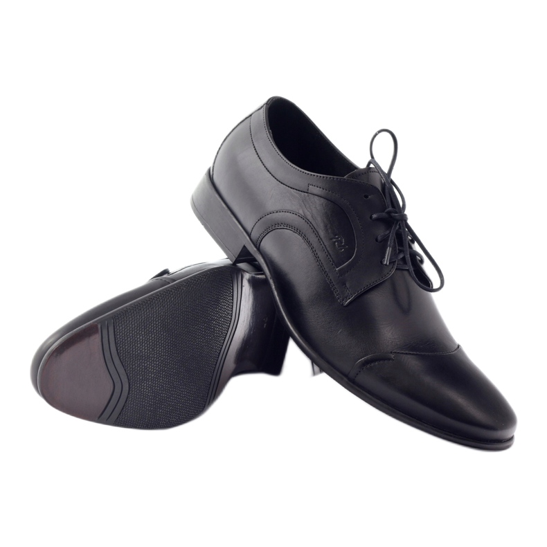 Zapatos bajos de piel Pilpol 1262 zapatos de hombre negro 3