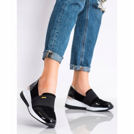 Goodin Zapatillas de cuero negras negro 1