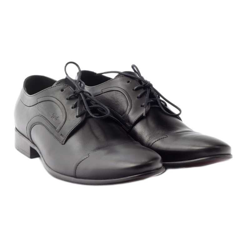 Zapatos bajos de piel Pilpol 1262 zapatos de hombre negro 4