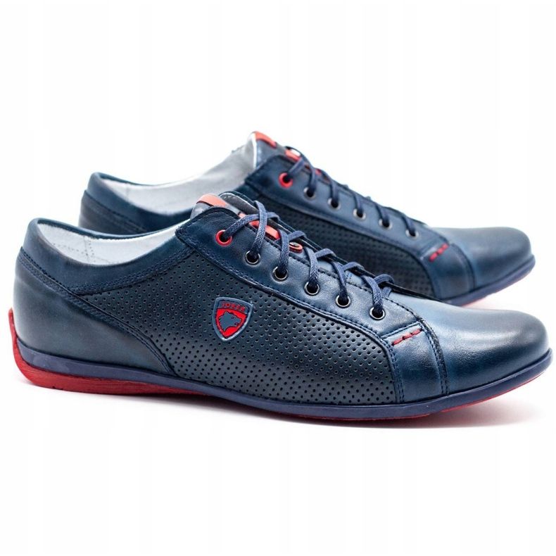 Joker Zapato casual hombre 295 azul marino rojo 1
