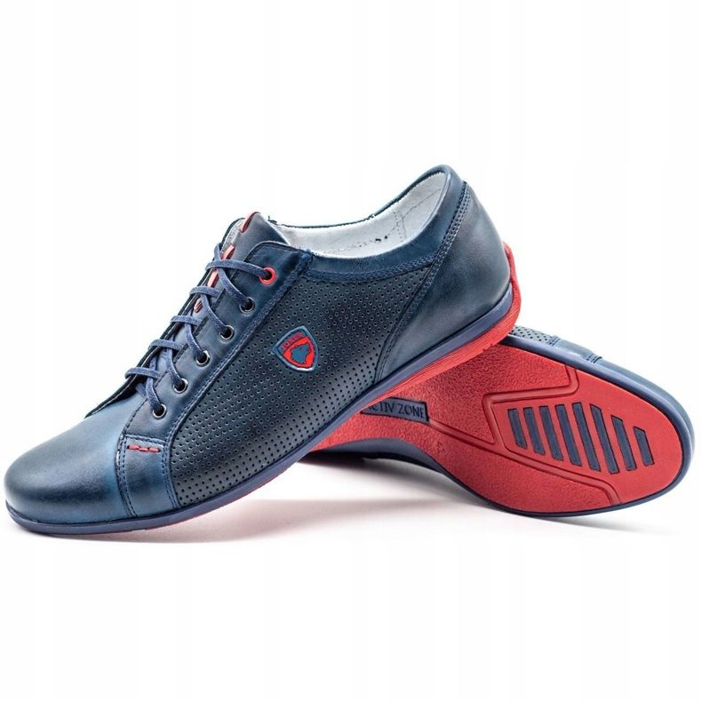 Joker Zapato casual hombre 295 azul marino rojo 2