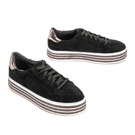 Zapatillas negras con suela gruesa de Lil negro 2