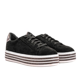 Zapatillas negras con suela gruesa de Lil negro 3