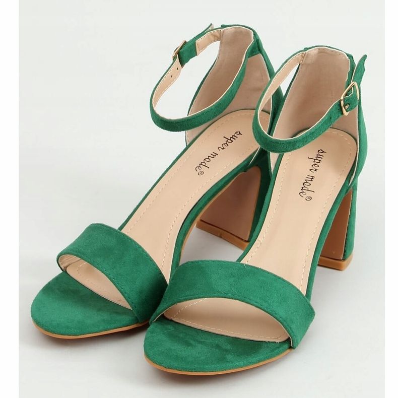 Sandalias de tacón verde 8741 Green 2