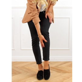 Mocasines negros calados YT-62 Black 3