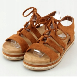 Sandalias alpargatas camel W86 Camel marrón 1