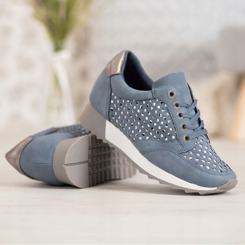 Kylie Zapatos calados en la plataforma azul 1 Kylie Zapatos calados en la plataforma azul 1