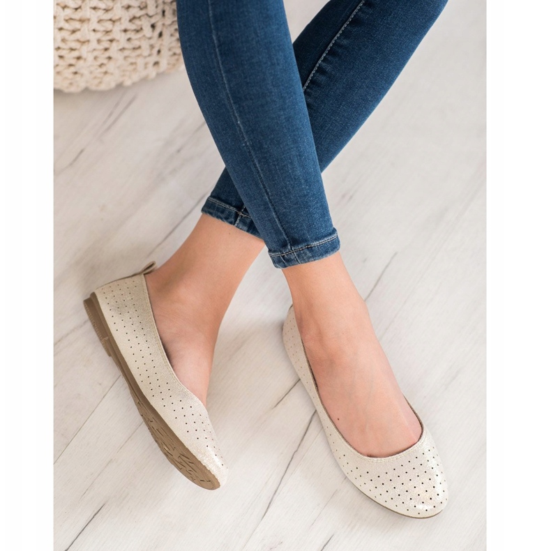 SHELOVET Bailarinas caladas dorado 1 SHELOVET Bailarinas caladas dorado 1