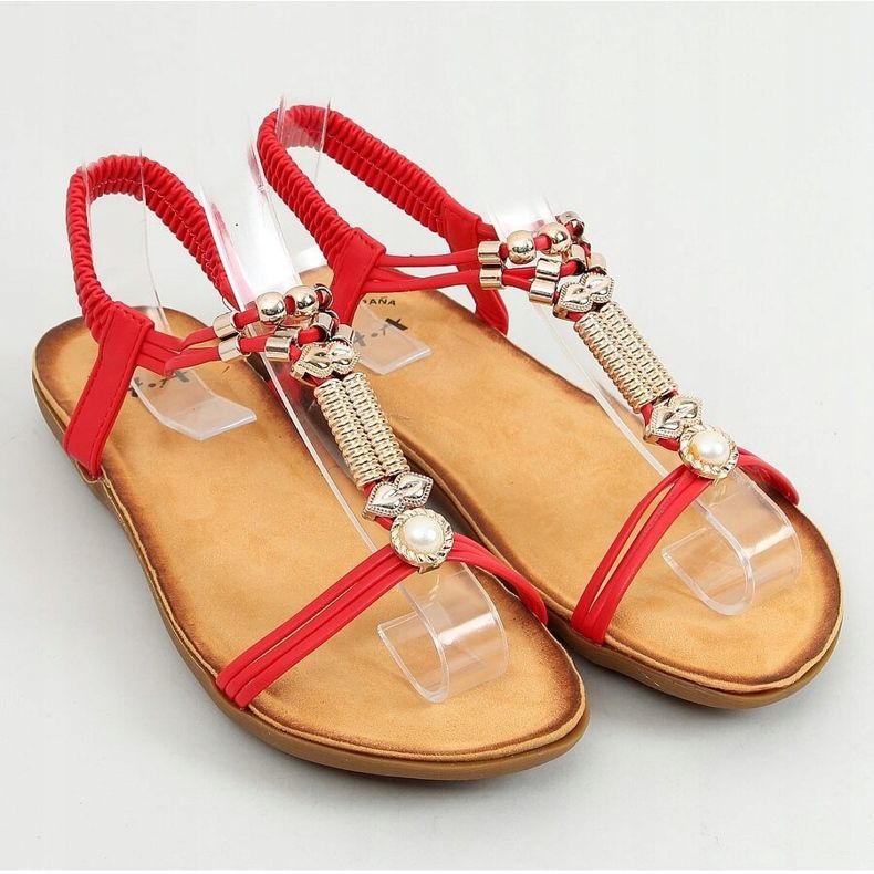 Sandalias de mujer rojas H075 Rojo 1