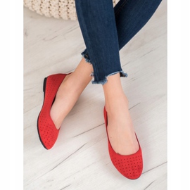 SHELOVET Bailarinas caladas rojo 2