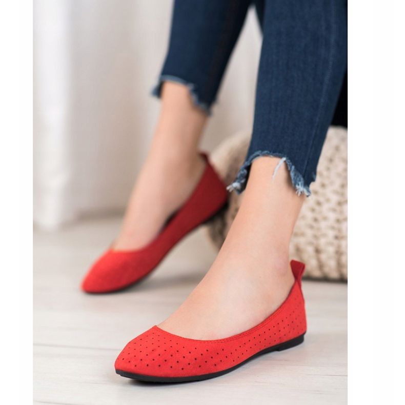 SHELOVET Bailarinas caladas rojo 1