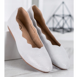 Filippo Bailarinas de cuero elegantes gris 3