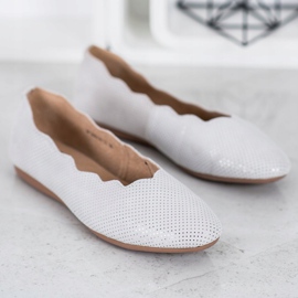 Filippo Bailarinas de cuero elegantes gris 4