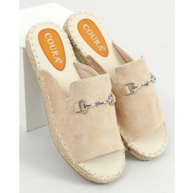 Zapatillas alpargatas beige con hebilla 8294 Beige 1