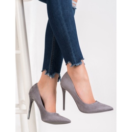 Small Swan Stilettos grises con ante 3