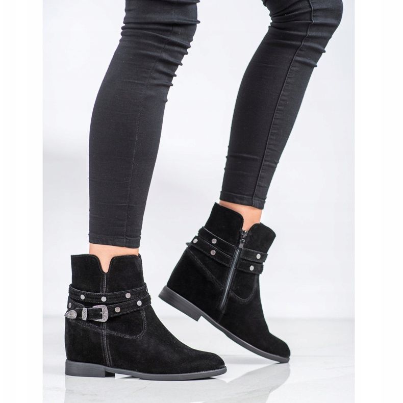 Filippo Botines de piel decorados negro 1