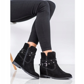 Filippo Botines de piel decorados negro 4