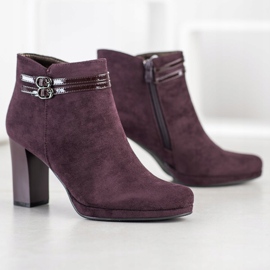 M.Daszyński Botas elegantes con rayas rojo multicolor 3