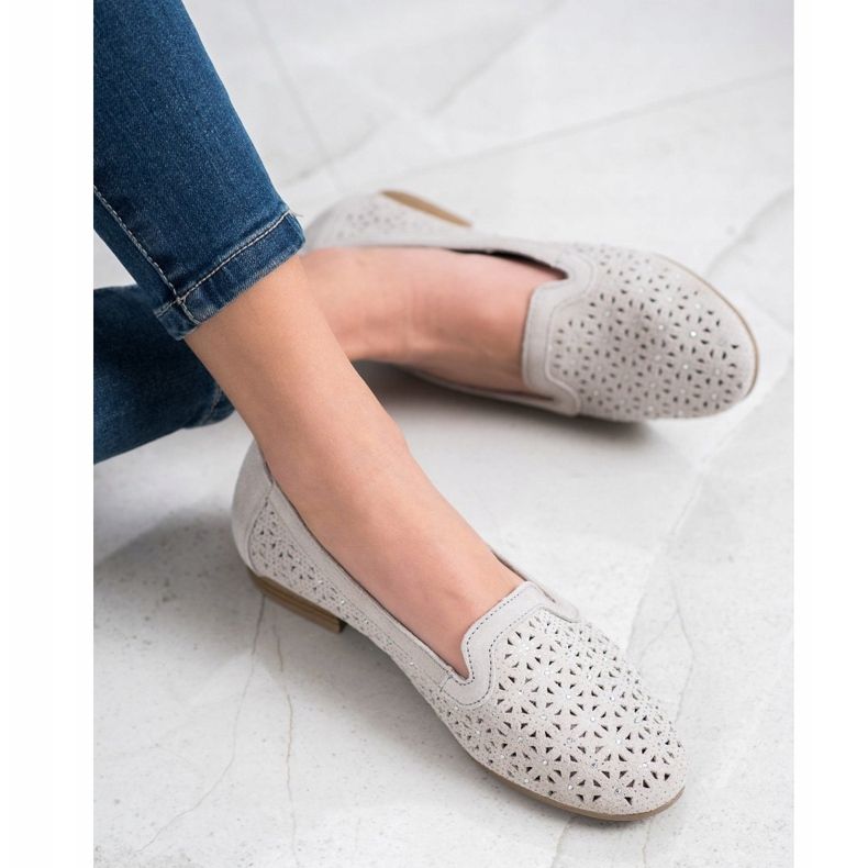 Filippo Señores de cuero con circonita cúbica gris 1 Filippo Señores de cuero con circonita cúbica gris 1