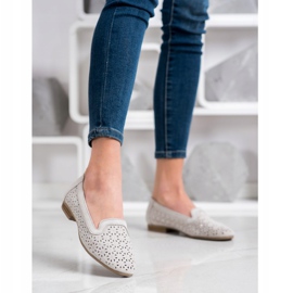 Filippo Señores de cuero con circonita cúbica gris 2 Filippo Señores de cuero con circonita cúbica gris 2