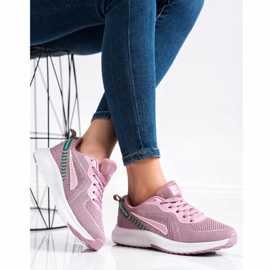 Mckeylor Calzado deportivo con cordones rosado verde 4