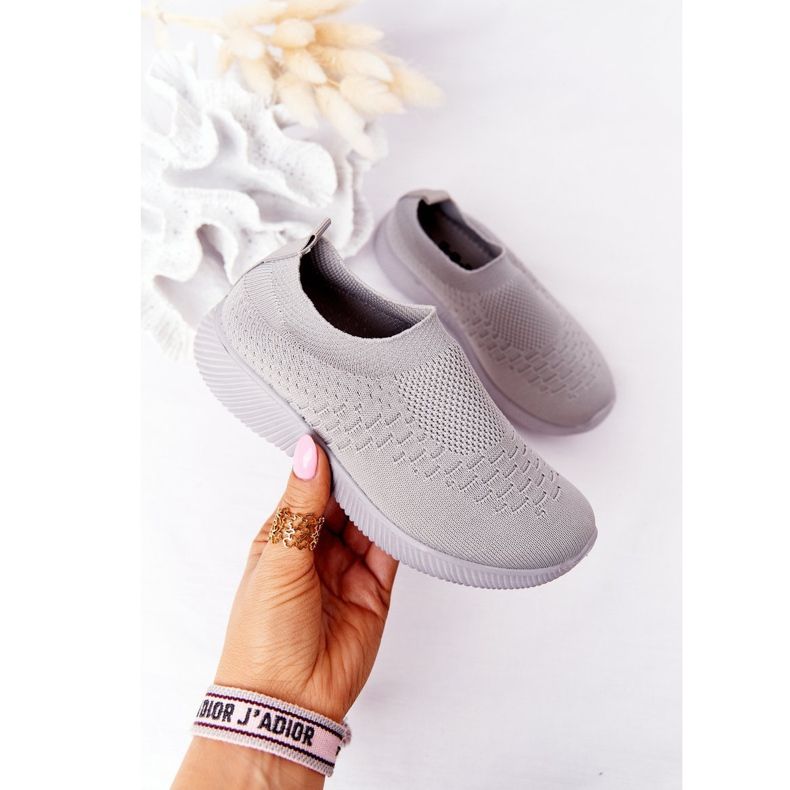 EVE Zapatos deportivos para niños Slip-On Grey School Trip gris 2