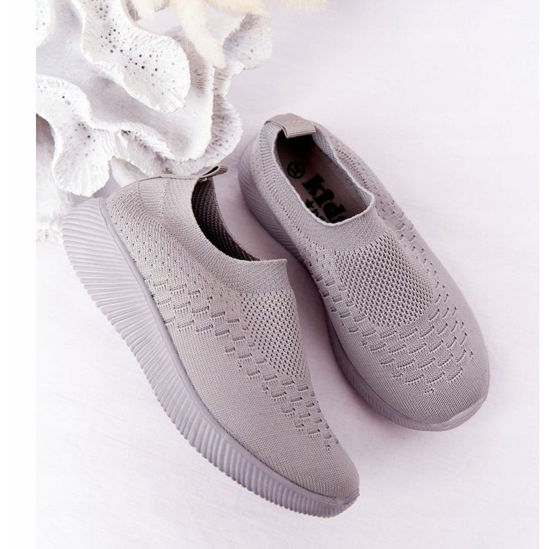 EVE Zapatos deportivos para niños Slip-On Grey School Trip gris 1