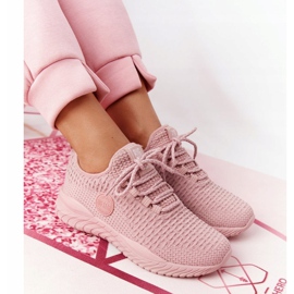 Zapatos deportivos de mujer Memory Foam Big Star HH274299 Rosa rosado 4
