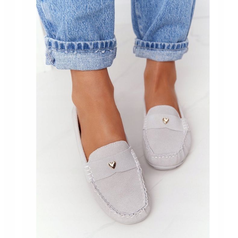 S.Barski Mocasines de ante de mujer S. Barski Grey gris 1