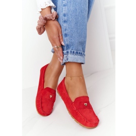S.Barski Mocasines de ante de mujer de S. Bararski Red rojo 1