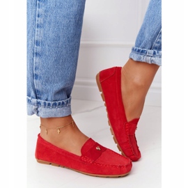 S.Barski Mocasines de ante de mujer de S. Bararski Red rojo 4