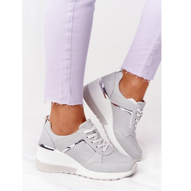 Zapatillas de Piel con Cuña S.Barski Gris 2