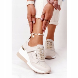 S.Barski Zapatillas de Piel con Cuña S. Barki Beige 2
