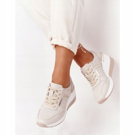 S.Barski Zapatillas de Piel con Cuña S. Barki Beige 1