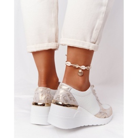 Zapatillas de piel con cuña S.Barski Blanco-Dorado 1 Zapatillas de piel con cuña S.Barski Blanco-Dorado 1