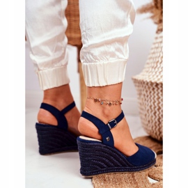 Sandalias Mujer Con Cuña Trenzada Big Star Azul Marino DD274A172 beige 3