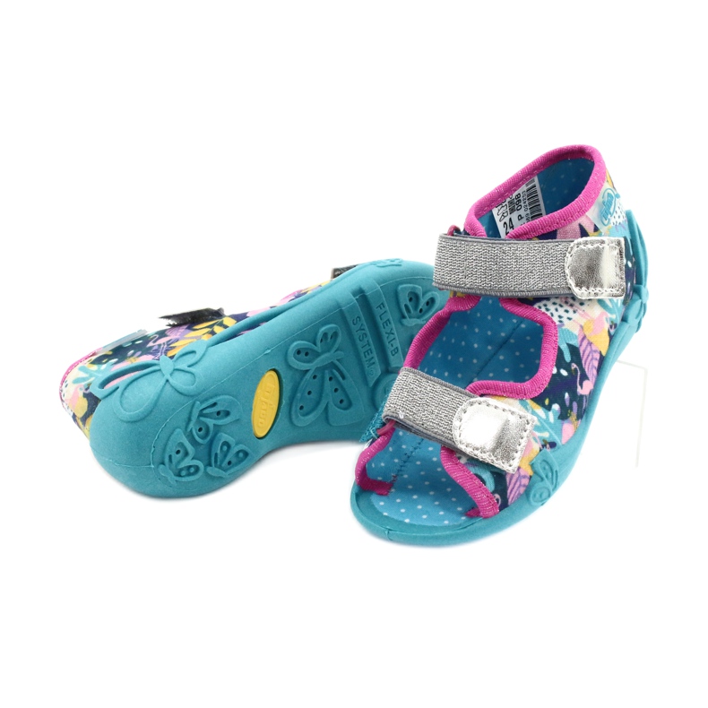Calzado infantil befado 242P098 azul rosa plata multicolor 3
