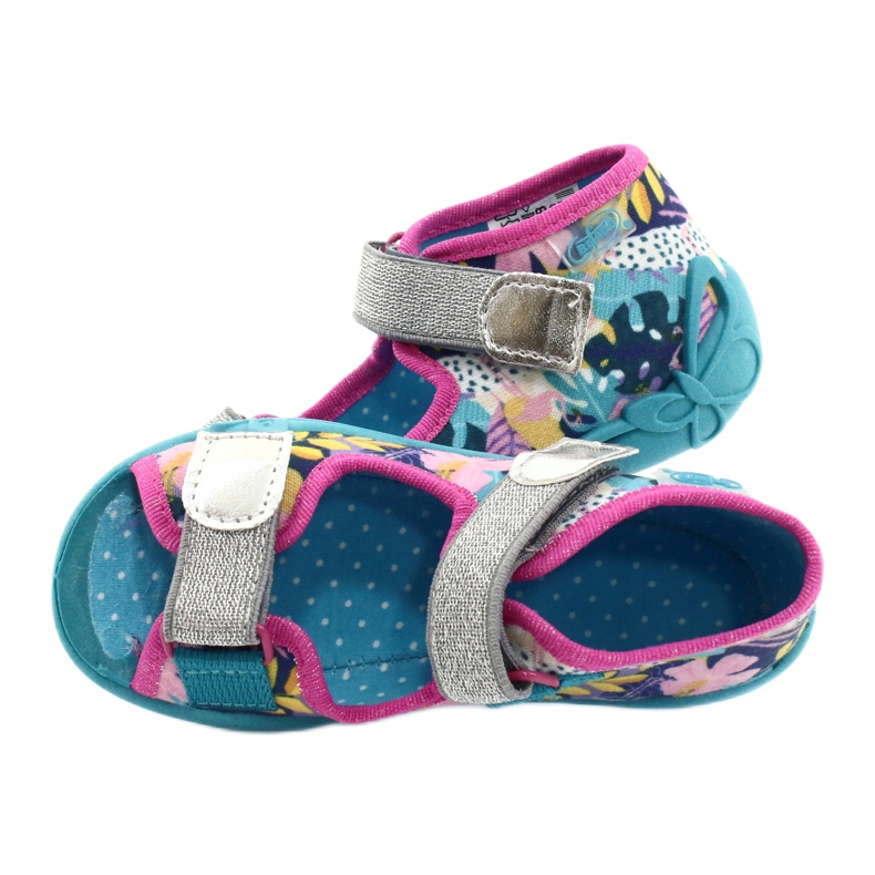 Calzado infantil befado 242P098 azul rosa plata multicolor 4