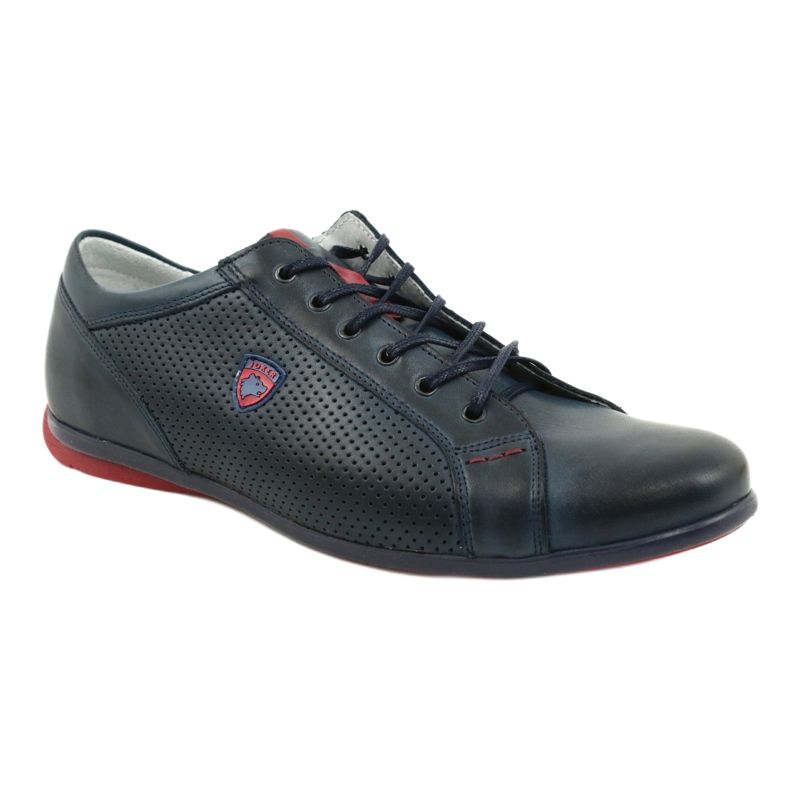 Joker Zapato casual hombre 295 azul marino rojo 3