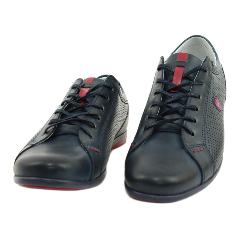 Joker Zapato casual hombre 295 azul marino rojo 4