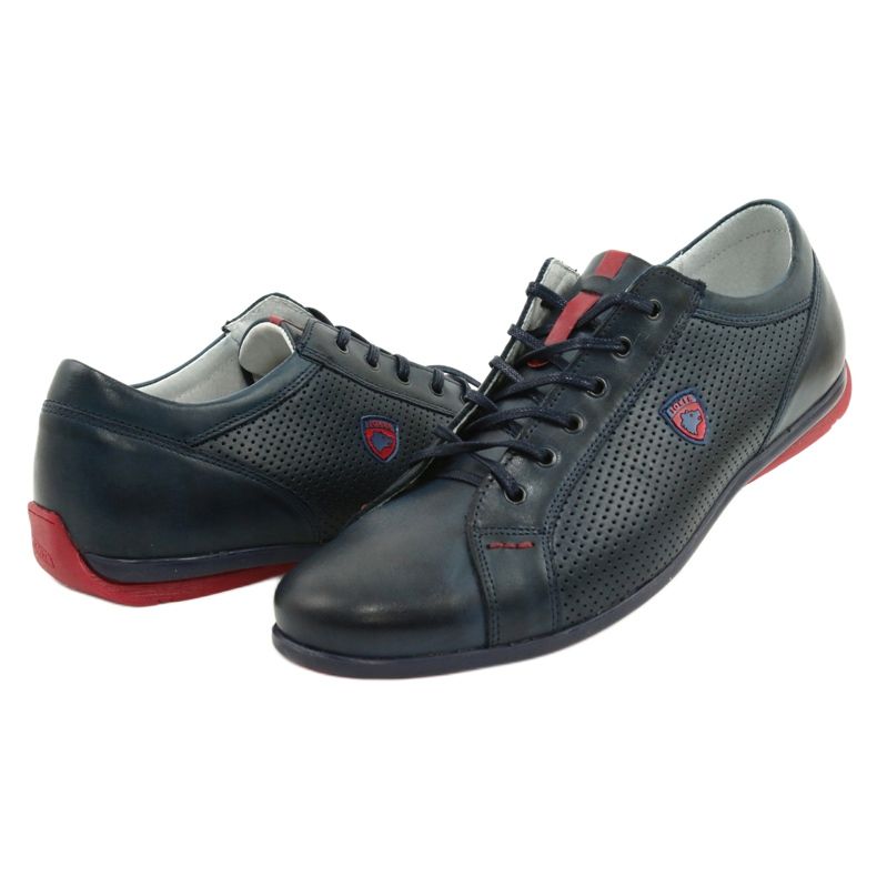 Joker Zapato casual hombre 295 azul marino rojo 5