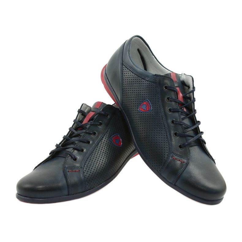 Joker Zapato casual hombre 295 azul marino rojo 6