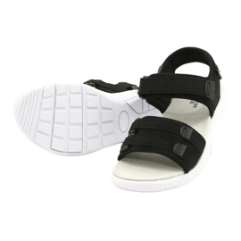 American Club Sandalias femeninas Inserto de cuero deportivo RL45/21 Negro 2