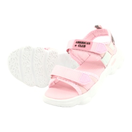 American Club Sandalias deportivas rosas de niñas RL32/21 rosado 3