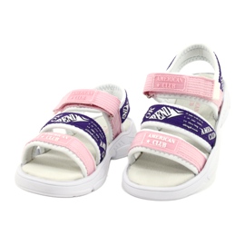American Club Sandalias Deportivas Plantilla Piel RL29/21 Rosa y violeta 1